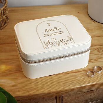 Personalised Floral Arch Travel Jewellery Box Gift For Her, 3 of 6