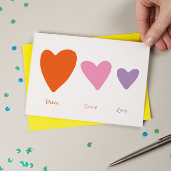 Personalised Hearts All Purpose Card, 3 of 7