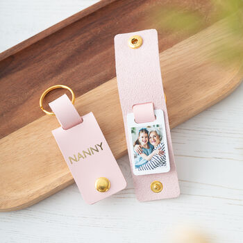 Personalised Daddy Photo Keyring / Vegan Leather, 5 of 8