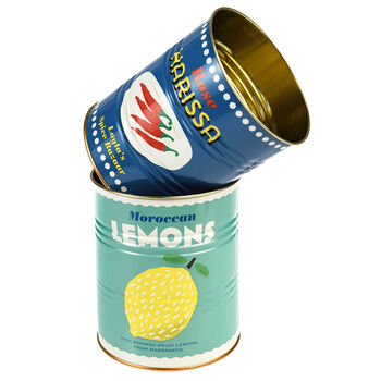 Retro Lemon And Harissa Storage Tins, 3 of 3