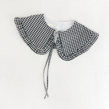Black And White Gingham Oversized Collar, 5 of 6