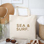 Sea And Surf Large Holiday Tote Bag, thumbnail 3 of 4