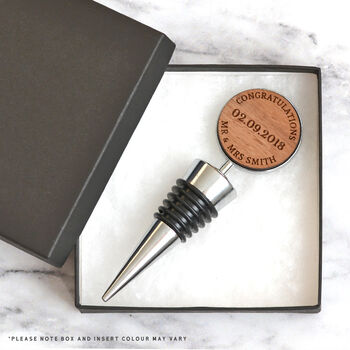 Personalised Wood Engagement Bottle Stopper, 4 of 5