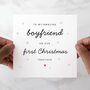 Simple Boyfriend 1st Christmas Card, thumbnail 1 of 3