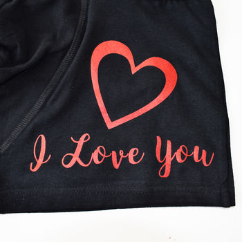Personalised, I Love You, Couples Anniversary Pants, 3 of 6