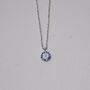Sterling Silver Evil Eye Dainty Necklace, thumbnail 2 of 7