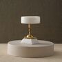 Two Tier White Marble Stand With Gold Branch, thumbnail 1 of 2
