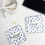 Personalised Dotty Coasters Pair, thumbnail 6 of 8