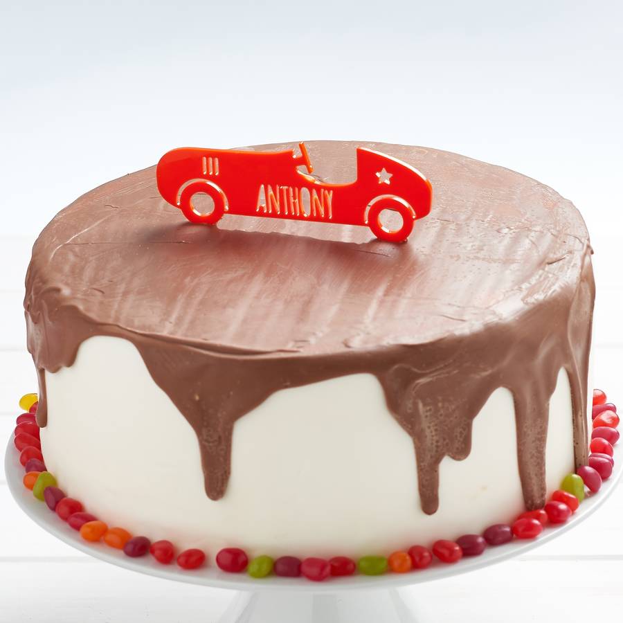 Personalised Car Birthday Cake Topper, 1 of 5