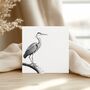 Heron Bird – Hand Drawn Nature Greeting Card Illustration, thumbnail 1 of 6