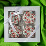 Red Floral Luxury Biscuits Gift Box, Eight P Ieces, thumbnail 2 of 8