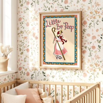 Little Bo Peep Vintage Nursery Print, 4 of 11