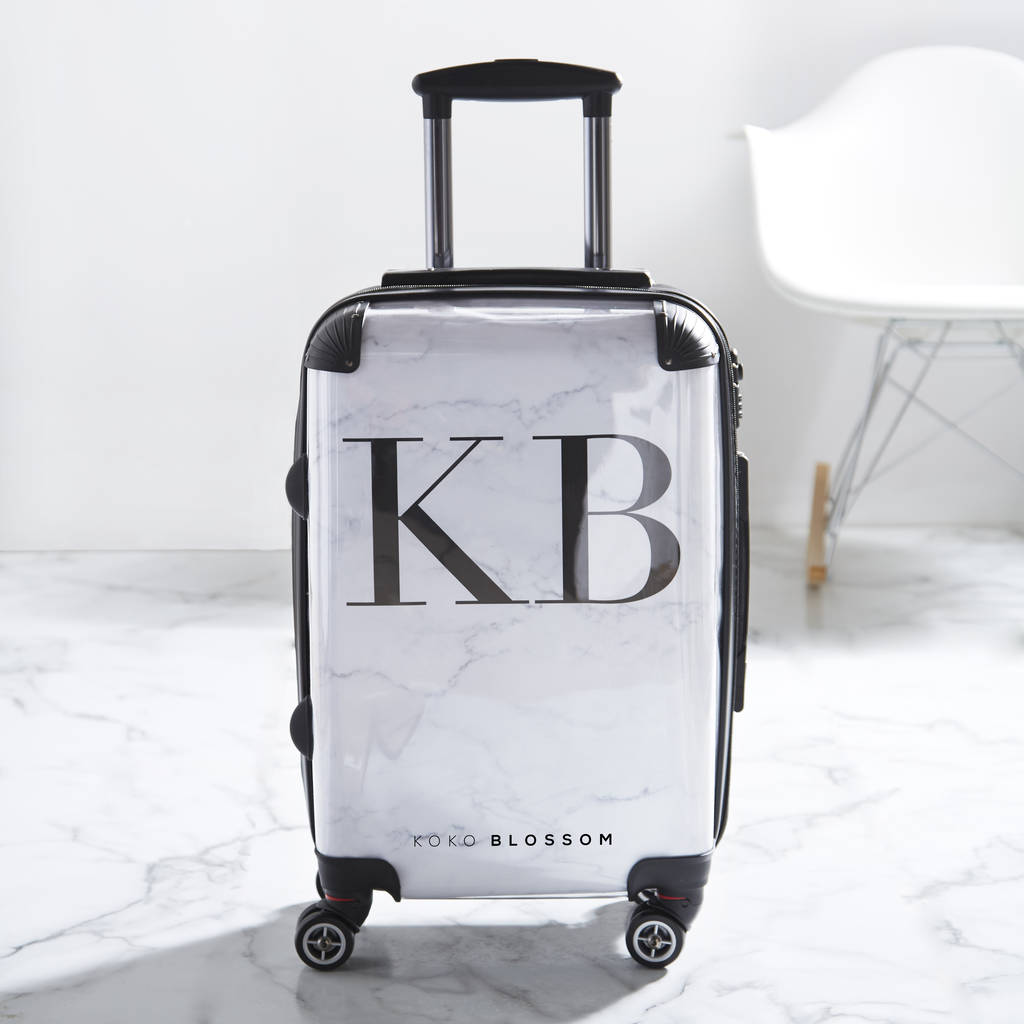 Personalised Marble Suitcase, 1 of 6