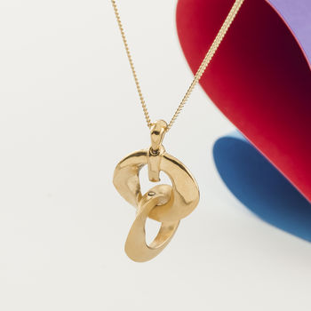 Personalised 9ct Gold Interlocking Locket Necklace, 6 of 9