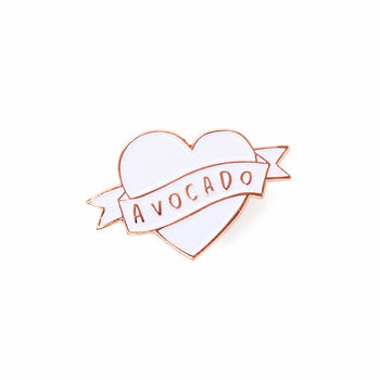 Love Avocado Enamel Pin Badge, 2 of 3