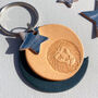 Personalised Leo Star Sign Leather Keyring, thumbnail 5 of 6
