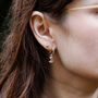 Moon And Star Huggie Hoop Earrings, thumbnail 2 of 6