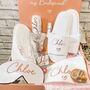 Custom Non Slip Spa Slippers For Wedding Bridesmaids, thumbnail 3 of 10