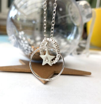 Starlit Necklace With Initial, 6 of 9