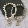Freshwater Pearl Bracelet With Silver Initial, thumbnail 2 of 4