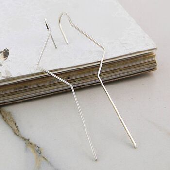 Zig Zag Oxidised Silver Single Ear Cuff Earring, 4 of 8