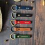 Handmade Leather Personalised Keyring Gift, thumbnail 1 of 8