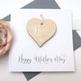 Grandma Mothers Day Wooden Heart Card, thumbnail 1 of 9