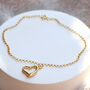 9 Ct Gold Open Heart Charm Bracelet, thumbnail 1 of 4