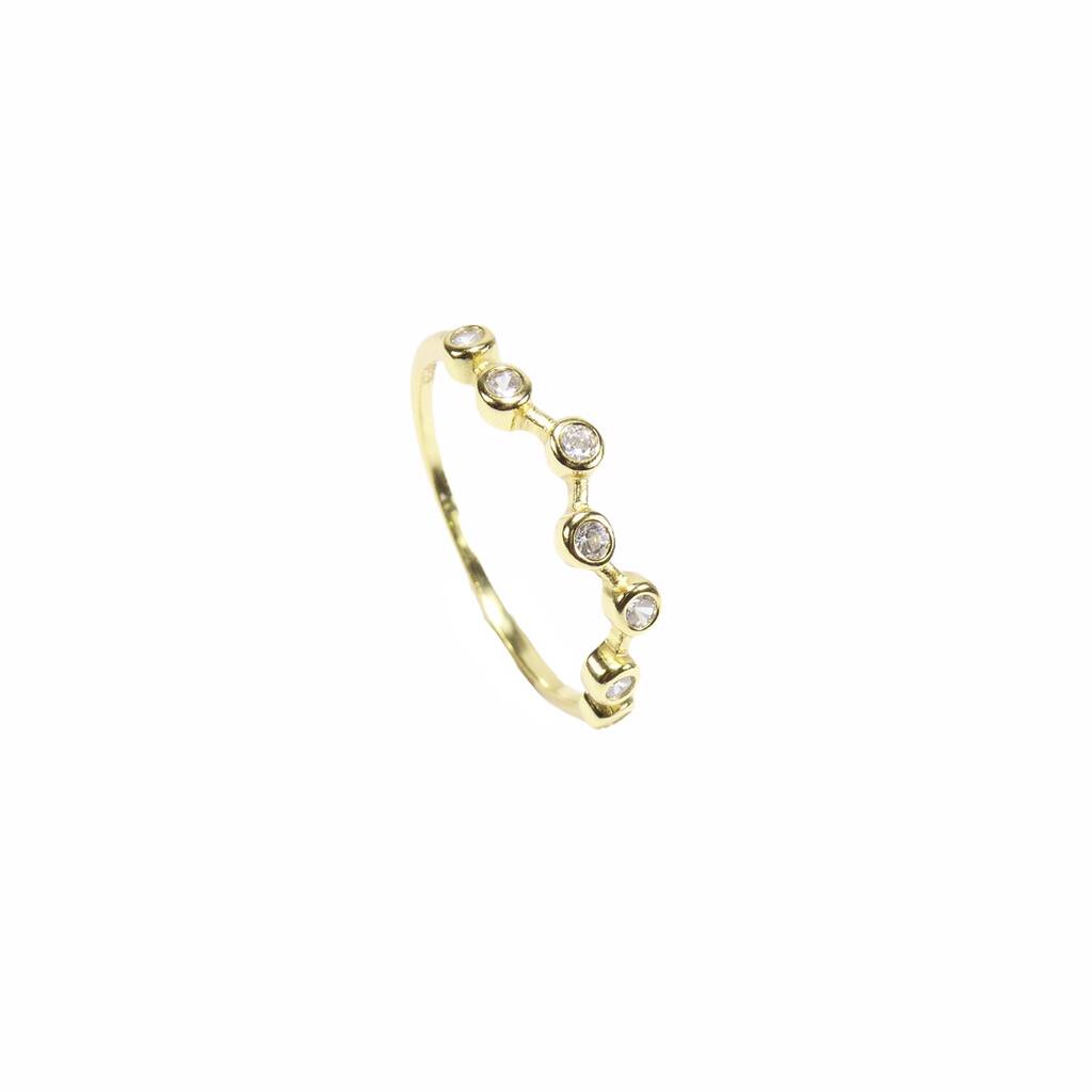 Half Eternity Rings, Rose Or Gold Vermeil 925 Silver By Linnet Jewellery