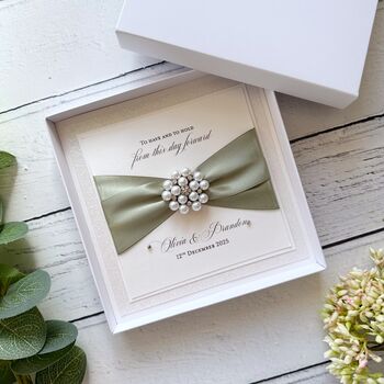 Personalised Wedding Card. Personalised Luxury Design In A Box, 5 of 12