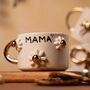 Mama Ceramic Mug 24ct Gold Plated, 3D Daisy Detail, thumbnail 1 of 5