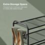 Metal Shoe Rack Shoe Organiser With Side Hooks, thumbnail 4 of 7