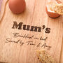 Personalised Mums Breakfast In Bed Board, thumbnail 2 of 3