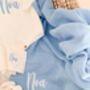 White Personalised Embroidered New Baby Name Long Sleeve Knitted Romper, thumbnail 12 of 12