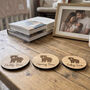Bear Family Wooden Coasters Gift Set, thumbnail 3 of 6