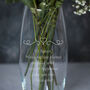 Personalised Heart And Swirl Glass Bullet Vase, thumbnail 1 of 3