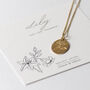 Lily Engraved Flower Personalised Pendant, thumbnail 1 of 12