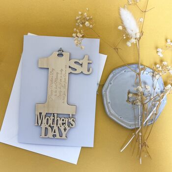 Personalised 1st Mother’s Day Wooden Keepsake, 2 of 7