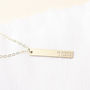 Personalised Coordinates Bar Necklace, thumbnail 2 of 4