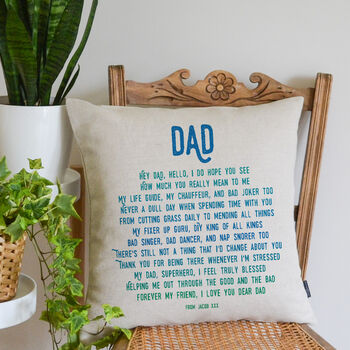 Personalised Dad Poem Cushion, 2 of 5