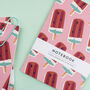 Watermelon Lolly Pattern Paperback Swiss Bound Notebook, thumbnail 3 of 8