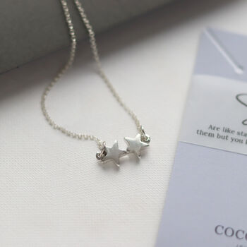 Linked Stars Sterling Silver Necklace, 2 of 8