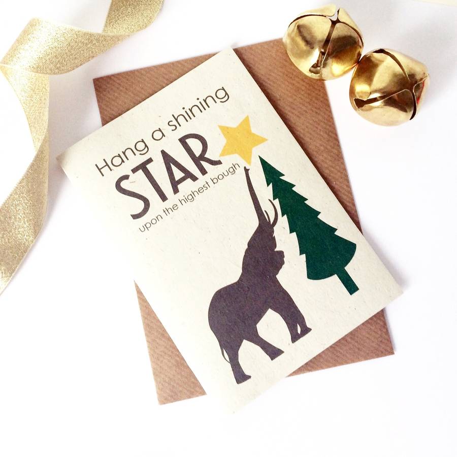 Elephant Christmas Card Pack By Summer Lane Studio  notonthehighstreet.com