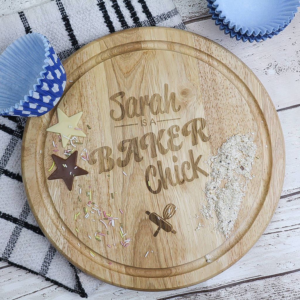 Personalised Name Baker Chick Board By Jacob Noah Personalised Gifts