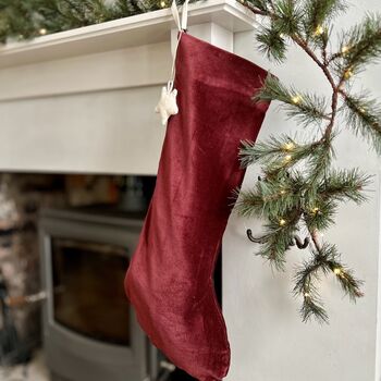 Red Velvet Christmas Stocking, 2 of 2