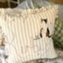 Hand Embroidered Personalised Lilac Nursery Pillow, thumbnail 4 of 7