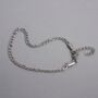 Mens 3mm Silver Steel Figaro Bracelet For Men, thumbnail 4 of 7