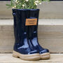 Personalised Blue Welly Boots Garden Planter, thumbnail 1 of 8