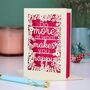 Do More Of What Makes You Happy Papercut Card, thumbnail 2 of 8