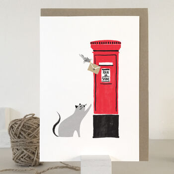 London Post Box Cat Card, 2 of 3